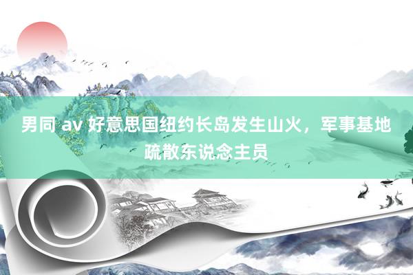 男同 av 好意思国纽约长岛发生山火，军事基地疏散东说念主员
