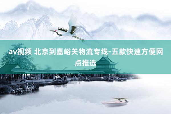 av视频 北京到嘉峪关物流专线-五款快速方便网点推选
