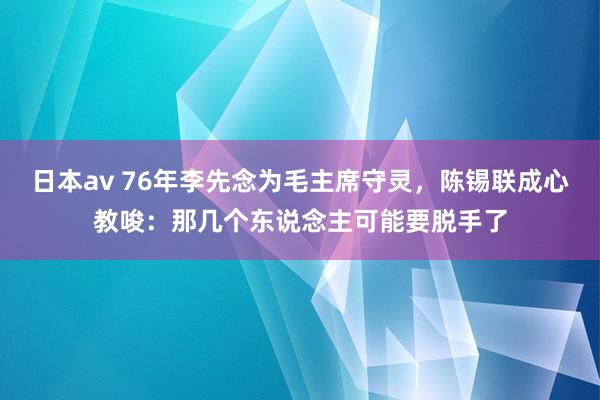 日本av 76年李先念为毛主席守灵，陈锡联成心教唆：那几个东说念主可能要脱手了