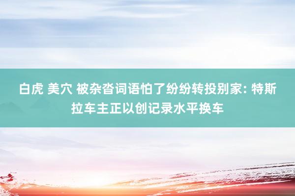 白虎 美穴 被杂沓词语怕了纷纷转投别家: 特斯拉车主正以创记录水平换车