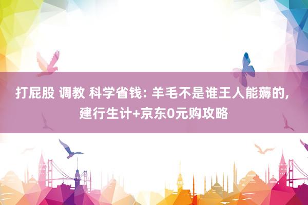 打屁股 调教 科学省钱: 羊毛不是谁王人能薅的， 建行生计+京东0元购攻略