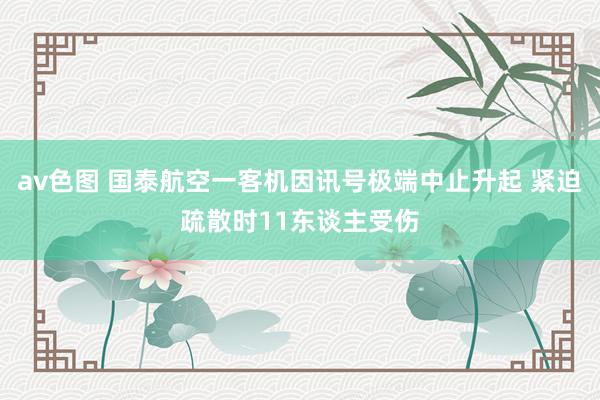av色图 国泰航空一客机因讯号极端中止升起 紧迫疏散时11东谈主受伤